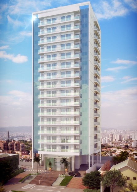 Fachada do edifício do consultório na Av. Onze de Junho